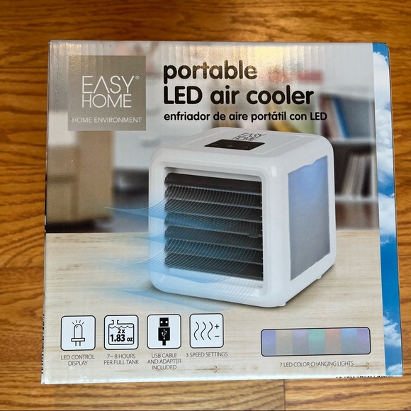 *NEW* Portable LED Air Cooler by Easy Home 7 Color Changing Settings - Picture 5 of 5